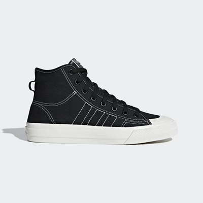 Originales Adidas Nizza RF Hi Hombre Negras | 72HGBUSM