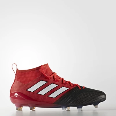 Tacos De Futbol Adidas ACE 17.1 Primeknit Firm Ground Hombre Rojas | 56VGKUOI