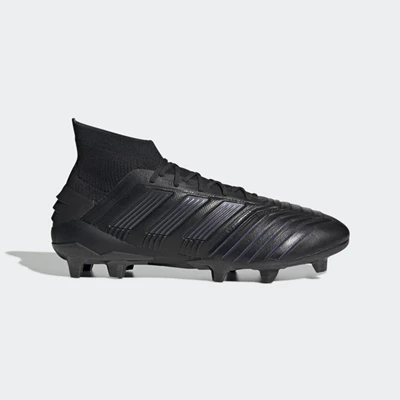 Tacos De Futbol Adidas Predator 19.1 Firm Ground Leather Hombre Negras | 73JEPCVO