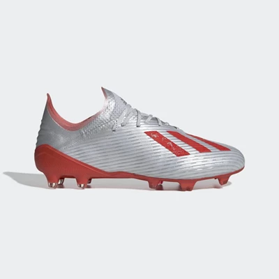 Tacos De Futbol Adidas X 19.1 Firm Ground Hombre Plateadas | 10DGXTFY