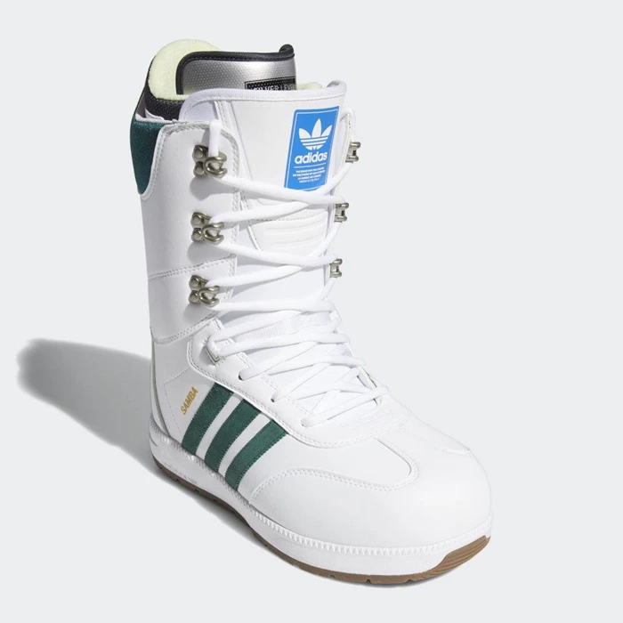 Botas De Snowboard Adidas Samba ADV Hombre Blancas | 68NKMALO