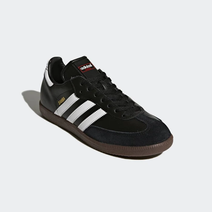 Botas de Futbol Adidas Samba Leather Hombre Negras | 20GQPMCK