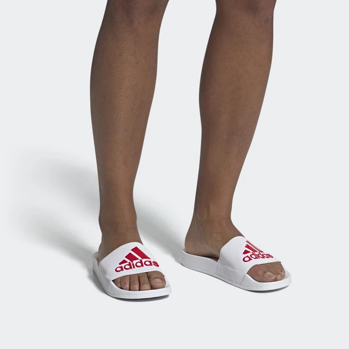 Chanclas Adidas Adilette Shower Hombre Blancas | 18UZSPFT