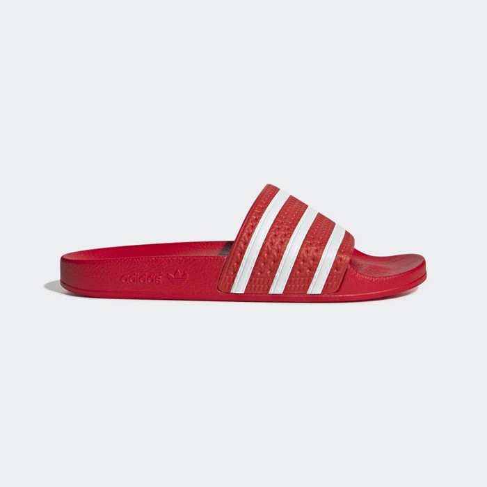 Chanclas Adidas adilette Hombre Rojas | 34XWDJCK