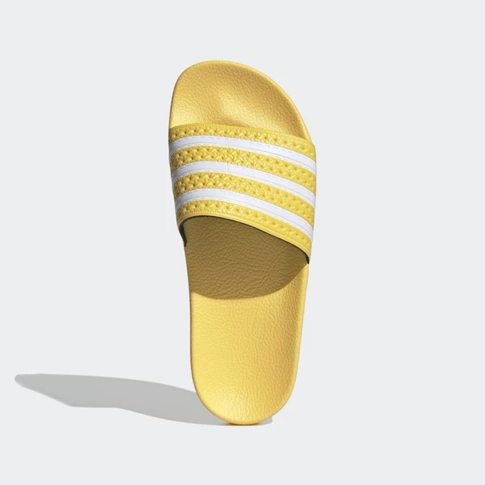 Chanclas Adidas adilette Mujer Amarillo | 28MKCJFB