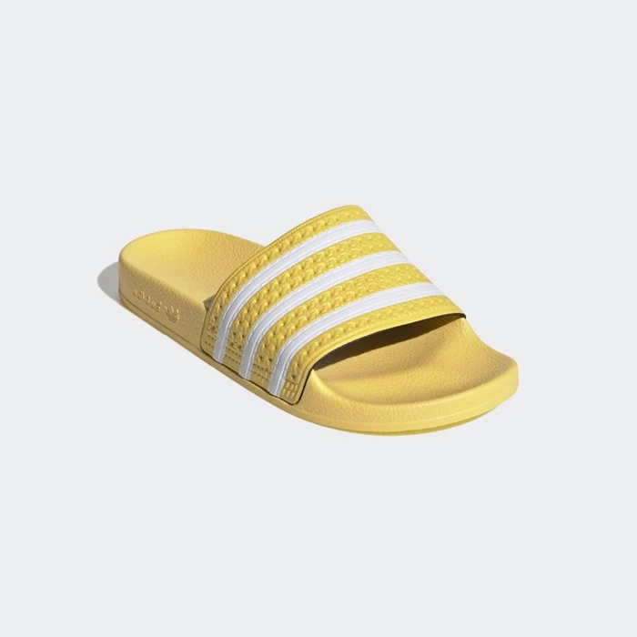 Chanclas Adidas adilette Mujer Amarillo | 28MKCJFB