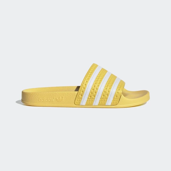 Chanclas Adidas adilette Mujer Amarillo | 28MKCJFB