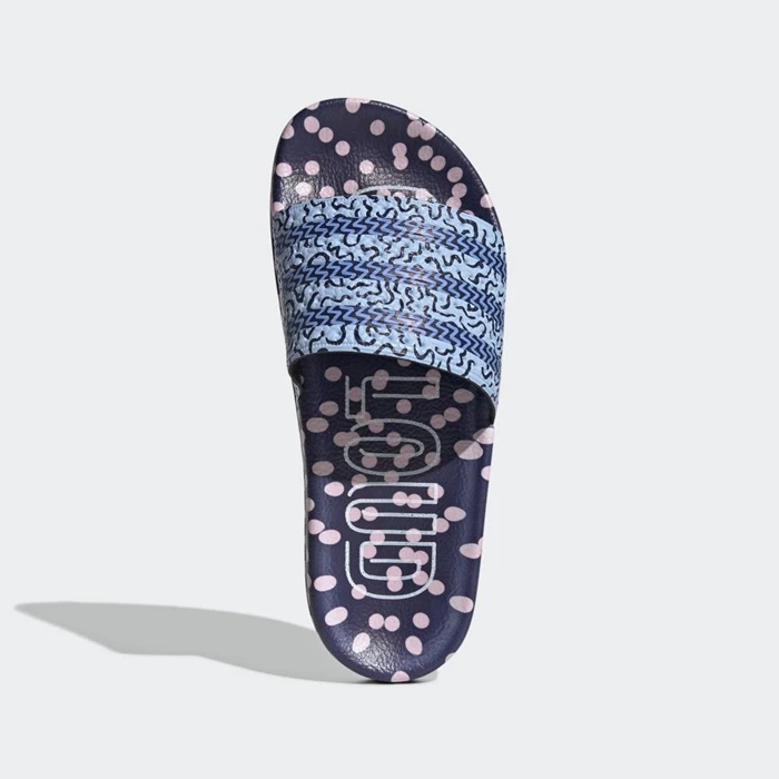 Chanclas Adidas adilette Mujer Azules | 87OMGWHU