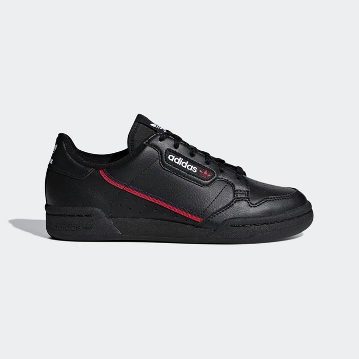 Originales Adidas Continental 80 Niños Negras | 81LEUVSQ