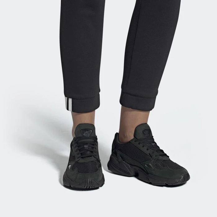 Originales Adidas Falcon Mujer Negras | 89BZITCS