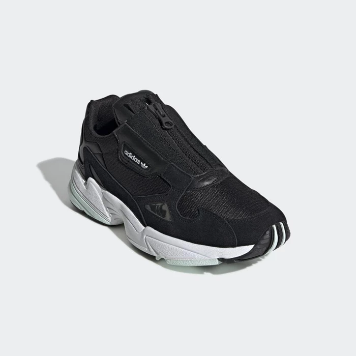 Originales Adidas Falcon Zip Mujer Negras | 63OMGAFK