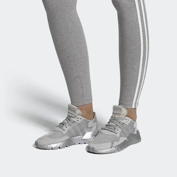 Originales Adidas NITE JOGGER W Mujer Gris | 21TLQXDJ