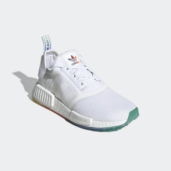 Originales Adidas NMD_R1 Niños Blancas | 36QTUDGJ