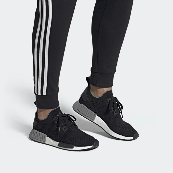 Originales Adidas NMD_R1 Primeknit Hombre Negras | 13WSFTEM