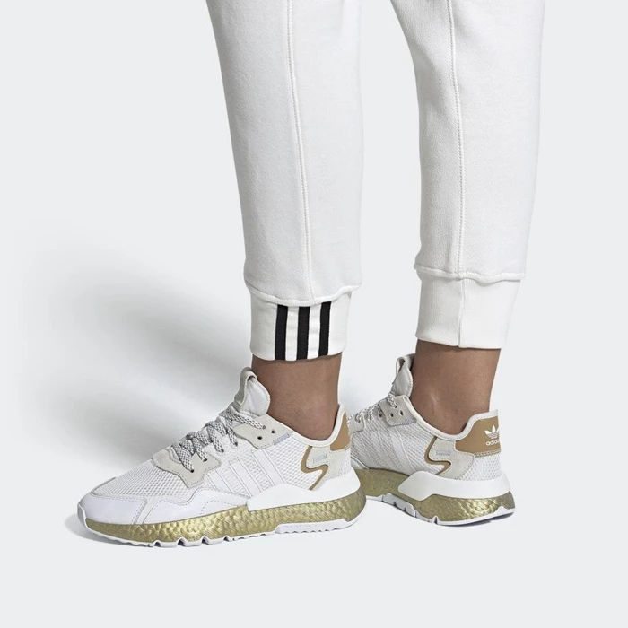 Originales Adidas Nite Jogger Hombre Blancas | 23MLGNKB