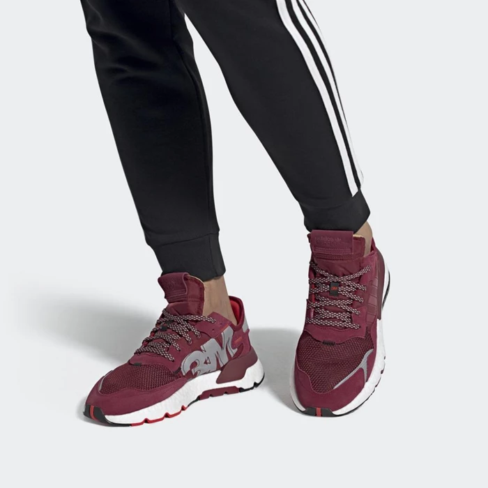 Originales Adidas Nite Jogger Hombre Burdeos | 60UYMSEB