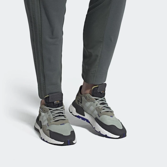 Originales Adidas Nite Jogger Hombre Gris | 38KCBQWF