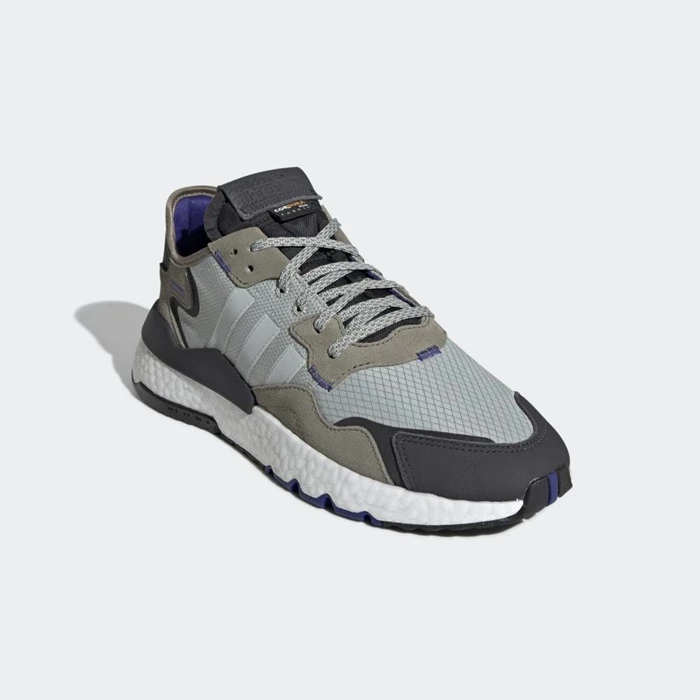 Originales Adidas Nite Jogger Hombre Gris | 38KCBQWF