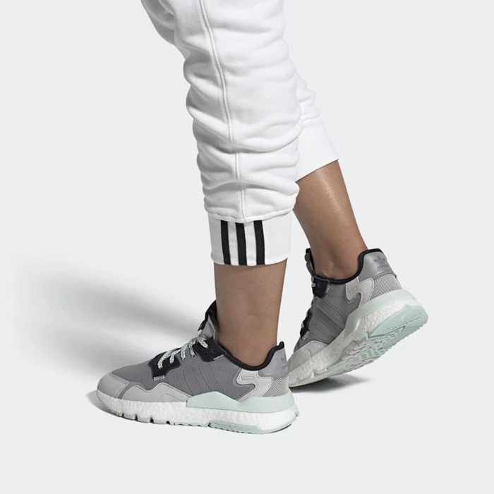 Originales Adidas Nite Jogger Hombre Gris | 85ABHTEM