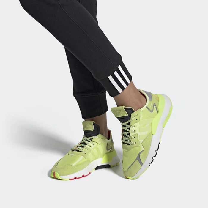 Originales Adidas Nite Jogger Mujer Amarillo | 98BRQHWD