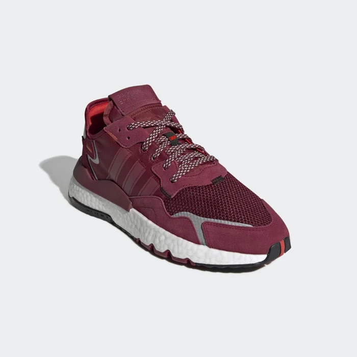 Originales Adidas Nite Jogger Mujer Burdeos | 37LBSMCY