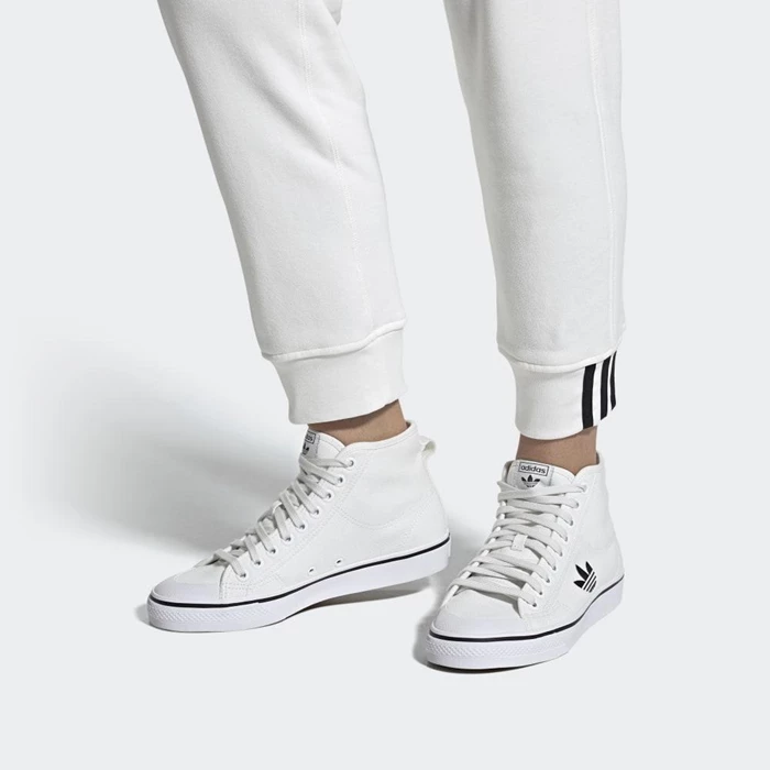 Originales Adidas Nizza Hi Hombre Blancas | 59ZCDOPQ