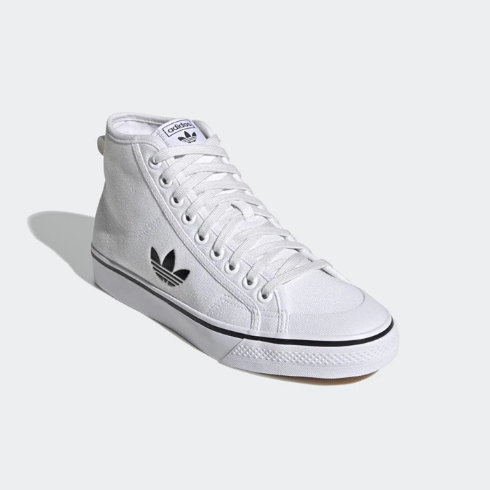 Originales Adidas Nizza Hi Hombre Blancas | 59ZCDOPQ