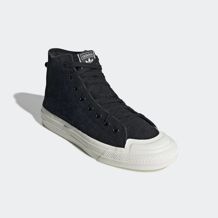 Originales Adidas Nizza Hi RF Hombre Negras | 85UYECNS