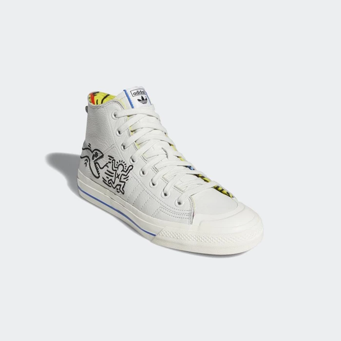 Originales Adidas Nizza Hi RF Keith Haring Hombre Blancas | 73FNMWCL