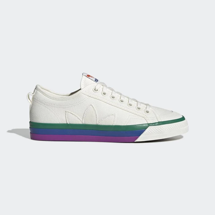 Originales Adidas Nizza Pride Hombre Blancas | 57FZSBAJ