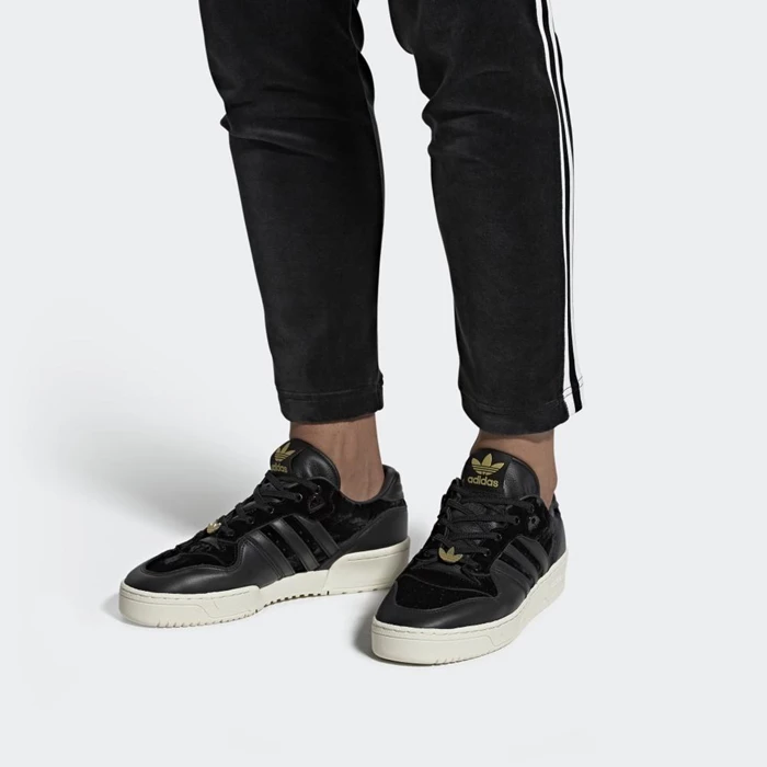 Originales Adidas Rivalry Low Hombre Negras | 65HUNALK