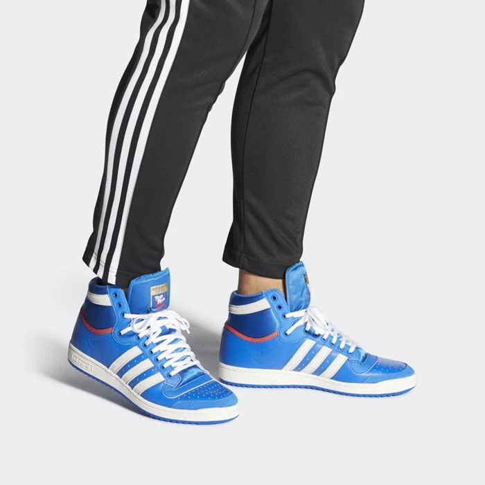 Originales Adidas Top Ten Hi Hombre Azules | 46ABMEHT