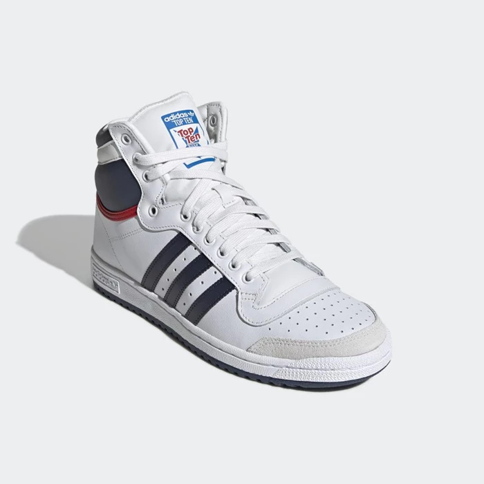 Originales Adidas Top Ten Hi Hombre Blancas | 45NXHYDF