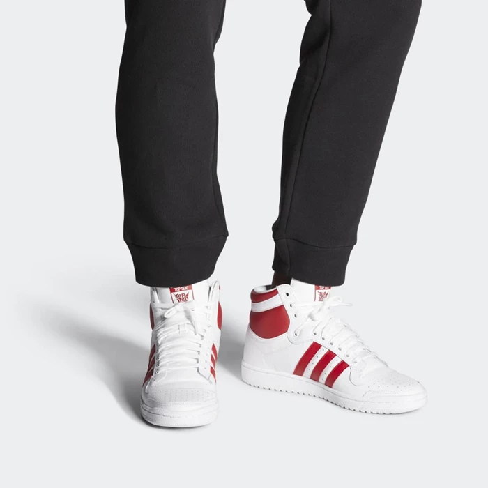 Originales Adidas Top Ten Hi Hombre Blancas | 95DZMHBY