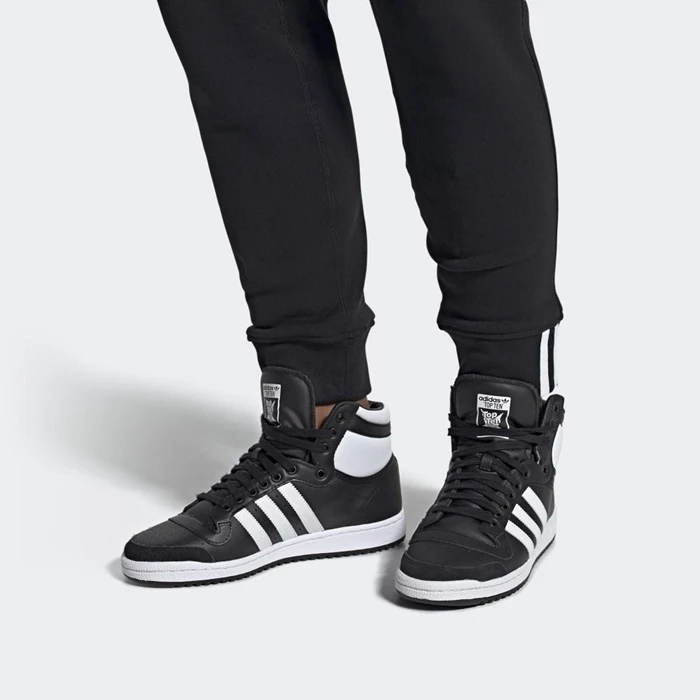 Originales Adidas Top Ten Hi Hombre Negras | 18UWBGOQ