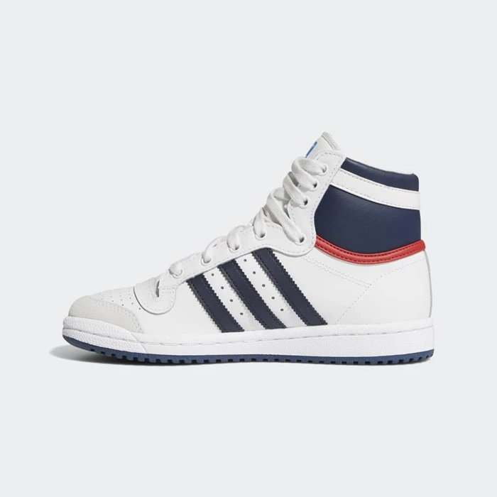 Originales Adidas Top Ten Hi Niños Blancas | 39RDKPJZ