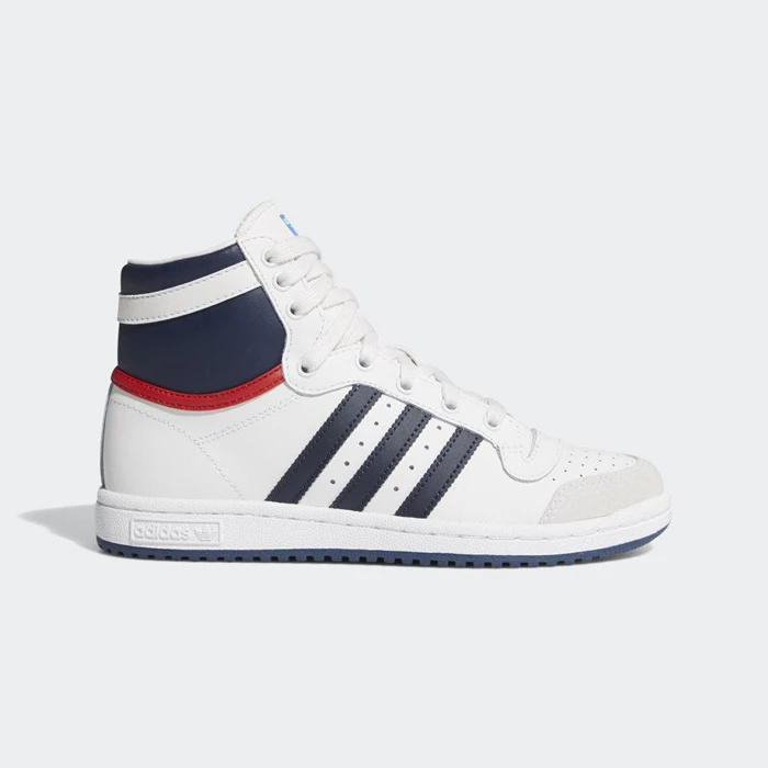 Originales Adidas Top Ten Hi Niños Blancas | 39RDKPJZ