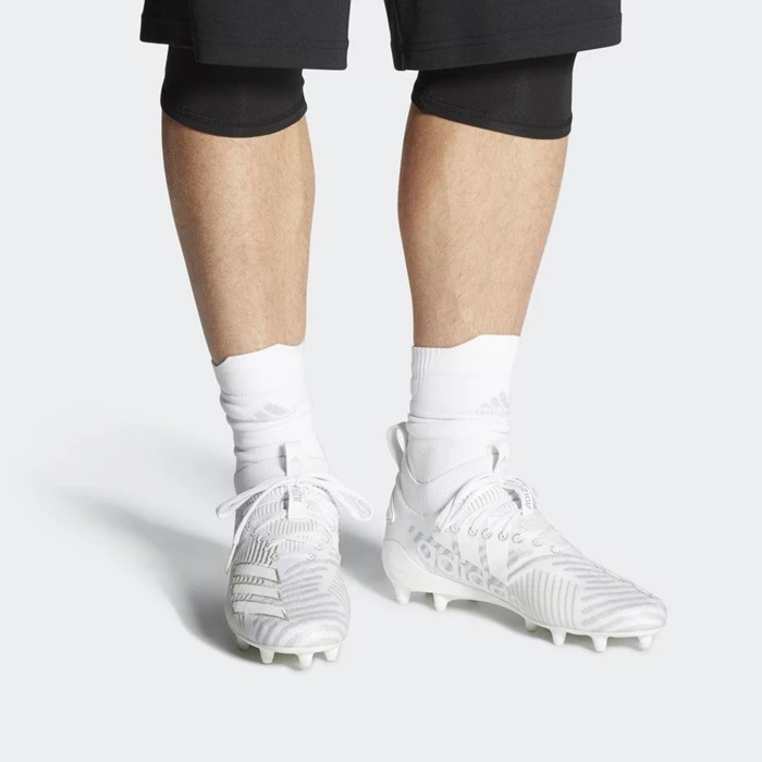 Tacos De Futbol Adidas Adizero 8.0 Primeknit Hombre Blancas | 92KNQTEI