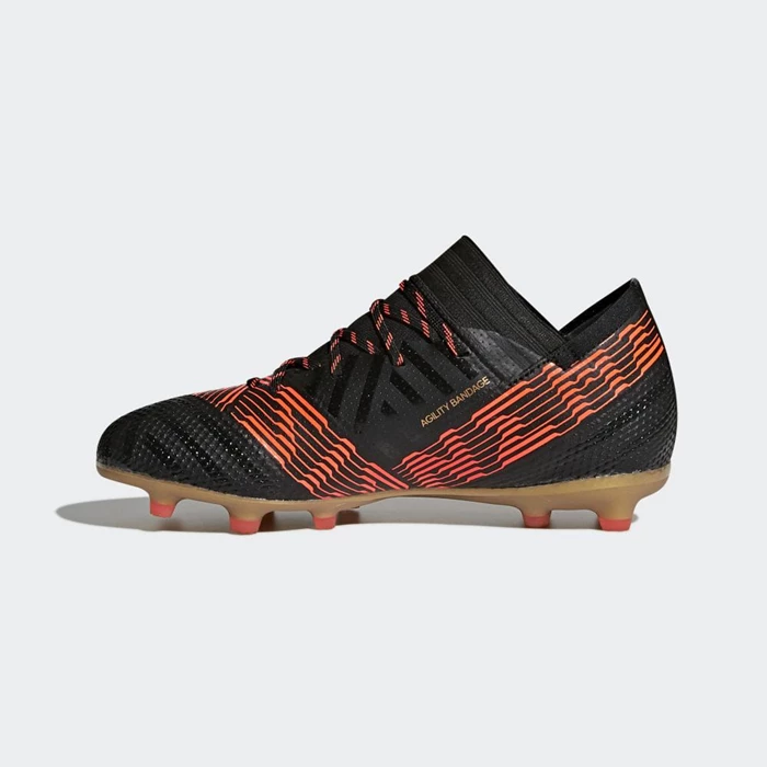 Tacos De Futbol Adidas Nemeziz 17.1 Firm Ground Niños Negras | 59QMUXOZ