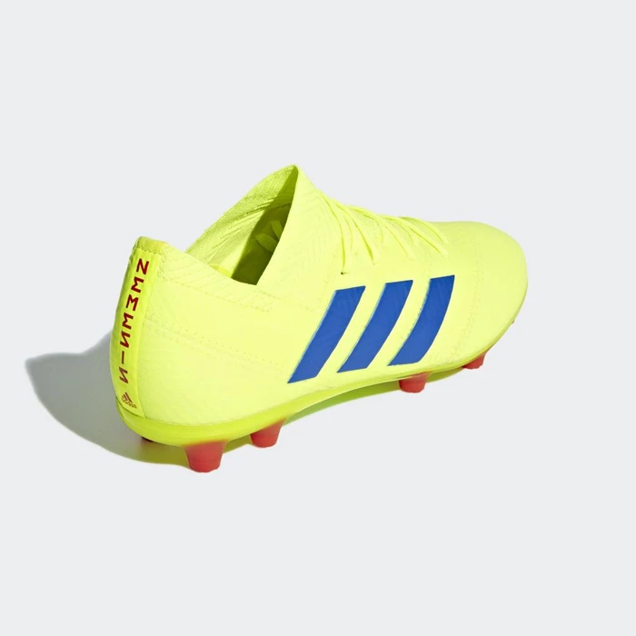 Tacos De Futbol Adidas Nemeziz 18.1 Firm Ground Niños Amarillo | 87WBQDUJ