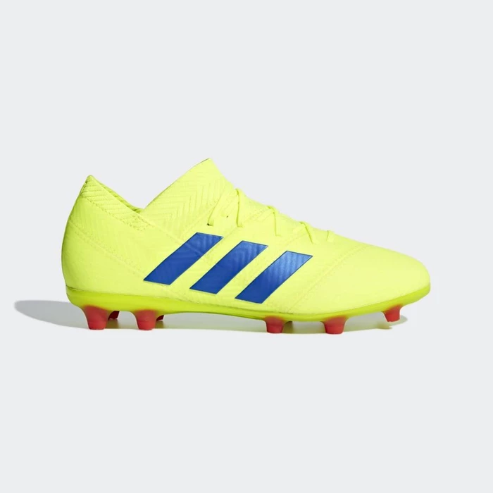 Tacos De Futbol Adidas Nemeziz 18.1 Firm Ground Niños Amarillo | 87WBQDUJ