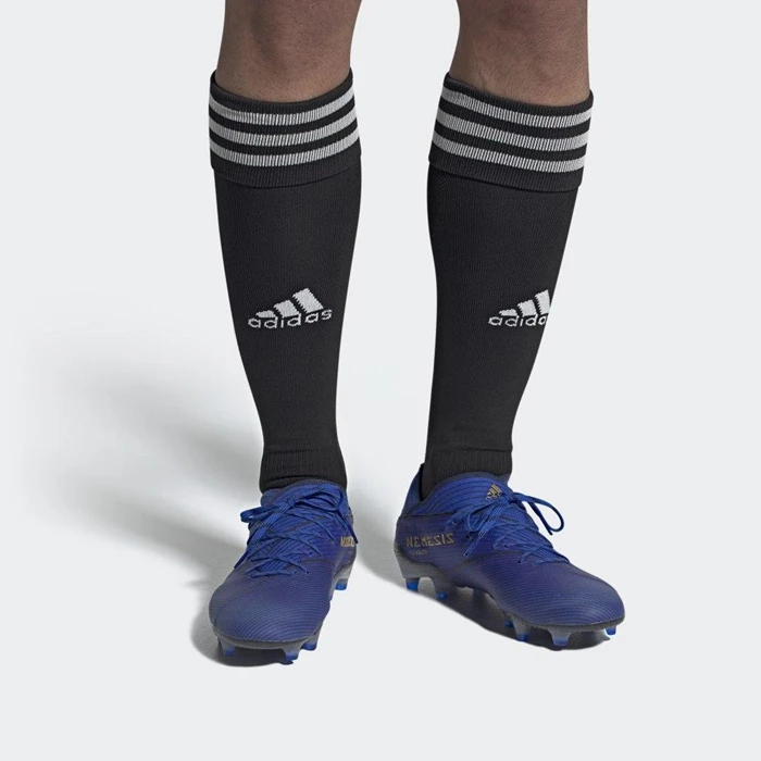 Tacos De Futbol Adidas Nemeziz 19.1 Firm Ground Hombre Azules | 25VANQIF