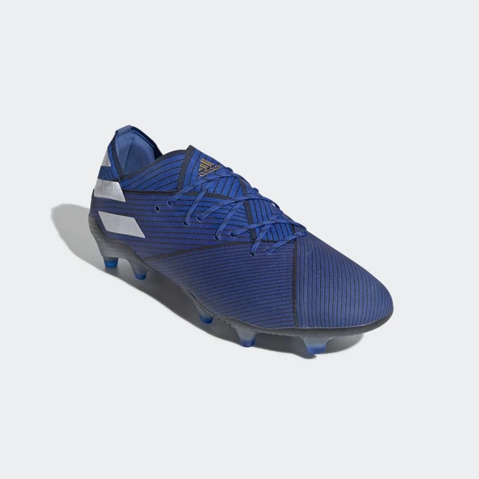 Tacos De Futbol Adidas Nemeziz 19.1 Firm Ground Hombre Azules | 25VANQIF