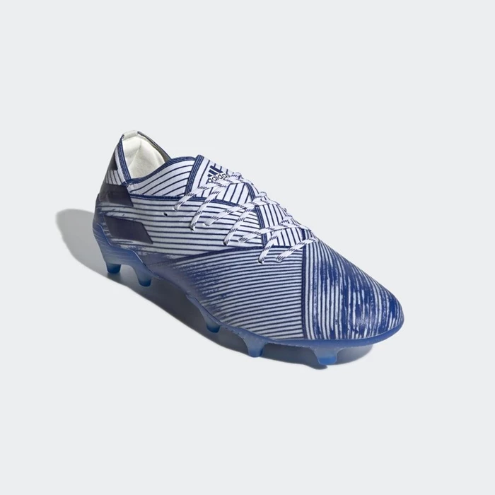 Tacos De Futbol Adidas Nemeziz 19.1 Firm Ground Hombre Blancas | 81YAKBWS