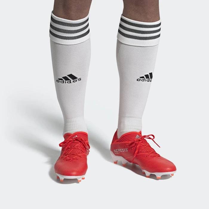 Tacos De Futbol Adidas Nemeziz 19.1 Firm Ground Hombre Rojas | 93FIBUGO