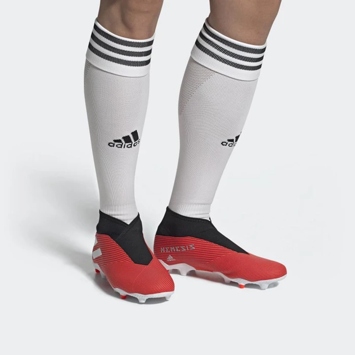 Tacos De Futbol Adidas Nemeziz 19.3 Firm Ground Mujer Rojas | 64PRNKWA