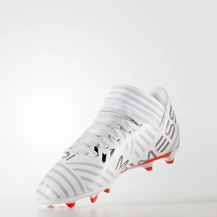 Tacos De Futbol Adidas Nemeziz Messi 17.3 Firm Ground Niños Blancas | 27LTRBPE