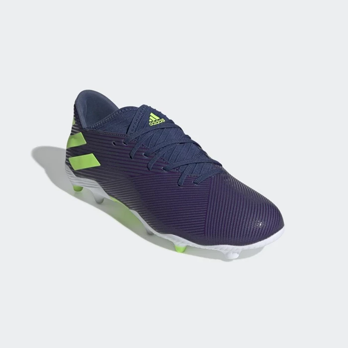 Tacos De Futbol Adidas Nemeziz Messi 19.3 Firm Ground Hombre Azules | 69QEJRGL