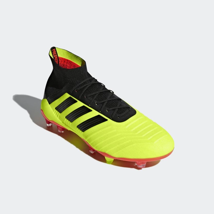 Tacos De Futbol Adidas Predator 18.1 Firm Ground Hombre Amarillo | 84UETMIR