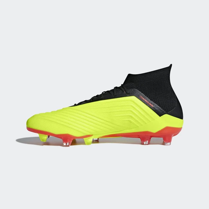 Tacos De Futbol Adidas Predator 18.1 Firm Ground Hombre Amarillo | 84UETMIR